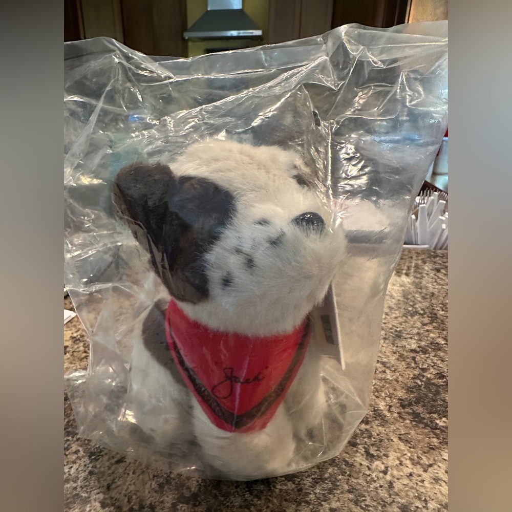 Wells Fargo plush Jack Dog with Red Bandana